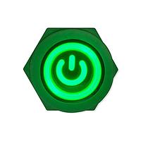 Soldered 108299 Panel Pushbutton panel, pushbutton, 12mm, lighting, green