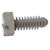 Essentra Components 27SC2520H062 Push-In Barbed Fastener, Slotted Hex, .625 Length