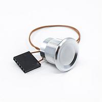 E-Switch PZ4M2CNNW150 Piezo Switch ANTI-VANDAL, 1A 24VDC, SPST Off-(On), Panel Mount, Front Wire Leads 150mm w/ Connector