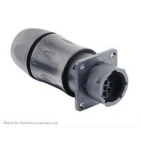 Eaton Souriau-Sunbank UTSX7JC1210PX Receptacles Jam nut receptacle, with cable gland backshell, for 10 male contacts, IP68/69K, keying X