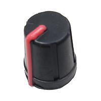 Eagle Plastic Devices 450-1C618 Conical Knob SOFT TCH SH BK/RD T18