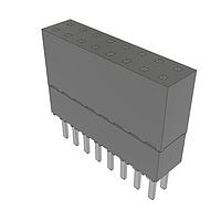 Samtec ESW-108-23-T-D Stackthrough .100" Elevated Socket Strip