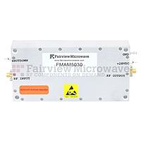 Fairview FMAM5030 High Power Amplifier at 4 Watt P1dB Operating From 8.5 GHz to 11 GHz with 30 dB Gain, 45 dBm IP3 and SMA
