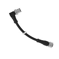 Banner Engineering BC-M12F5-M12M5RA-22-0.15M-J35 Sensor Cables / Actuator Cables Cordset: Double Ended A-Code M12; 5-pin Straight Female; 5-pin Right Angle Male Connectors; 0.15 m (0.49 ft) Black PVC Jacket; Nickel-Plated Brass Coupling Nuts, Jumper pins 3 and 5