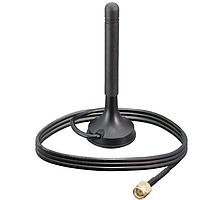Linx Technologies - TE Connectivity ANT-5GW-MMG1-SMA-3 Magnetic Antenna 5G Cellular Wideband Dipole Whip Antenna, Magnetic Mount, 3 m Cable, SMA Plug