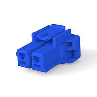 AMP Connectors - TE Connectivity 2-1376388-3 Housings 5MM POWER KEY 2P PLUG HSG BLUE