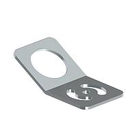 Banner Engineering SMBAMS30P-150 LED Mounting Hardware Bracket: 30 mm bracket 150 degree; Material: 12 Gauge Cold-Rolled Steel; Curved mounting slot for versatility/orientation