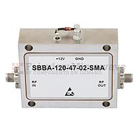 Fairview  SBBA-120-47-02-SMA 6 GHz to 12 GHz, 47 dB Gain Broadband High Gain Amplifier with 2 Watt and SMA