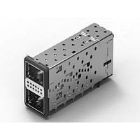 AMP Connectors - TE Connectivity 2085945-4 QSFP+ QSFP+ Assy, 2x1 Gskt No LP, Stacked