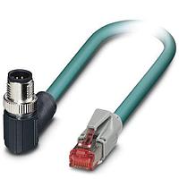 PHOENIX CONTACT 1405856 Sensor Cables / Actuator Cables Network cable  Ethernet CAT5 (1 Gbps)  8-position  Variable cable type  shielded  Plug angled M12 SPEEDCON / IP67  coding: A  on Plug straight RJ45 / IP20  cable length: Free input (0.2 ... 40.0 m)