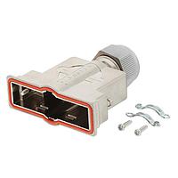 Molex / FCT 172704-0195 Waterproof Backshell FCT HOOD S3 0 DEG SHLD PLSTC W/SCRWLCK