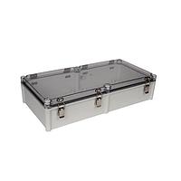 Bud Industries PTH-22458-C Electrical Enclosures PC+10% Fiberglass Box, Self-Locking Latch and Clear Cover (22.1 X 11 X 5.1 In)