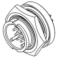 CONXALL W4291-11PG-3ES Connectors MU WR PNL 11#20 PIN PCT