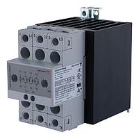 Carlo Gavazzi RGC3A60A25KKE Solid State Relays 3-pole DIN-rail mount SSR, Zero-cross switching, Operating voltage (Ue): 42 - 660 Vac (1200 Vp), Rated current (Ie): 25 Aac, Control voltage (Uc): 20 - 275 Vac / 24 - 190 Vdc, Built-in overvoltage protection