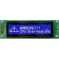 Matrix Orbital LK202-25-USB-WB-E LCD Character Display Modules 20x2 Wht Txt Blu B/G Ext Temp 25 key