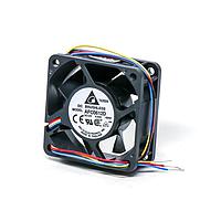 Delta Electronics, Inc. AFC0612D-SP07 Tubeaxial Fan, 60x25mm, 12VDC, 23.38CFM, 1.56W, 0.13A, 34dBA, Ball, 4-Leads, Tach/PWM