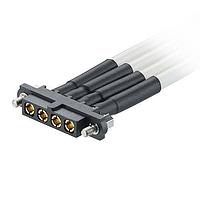 Harwin M80-FCPF5F1-04-0150L Discrete Wire Cable Assemblies 1X4 FML POWER SINGLE 10 AWG