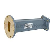 Fairview FMWTS1000 Waveguide Transition With WR-137 UG-344/U Round Cover Flange to WR-112 UG-51/U Square Cover Flange in 6 Inch Length