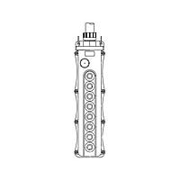 Molex 1301260319 Push Button Pendant 5058 W/505PL-RS,BL,505B-RM &(3)505SW-1