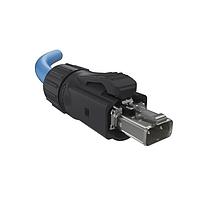 Amphenol Commercial Products MSPEP2L08A0 Modular Connectors / Ethernet Connectors SPE IP20 Plug, Latch Lock, IDC, 28/7 to 26/7 AWG, 30u" Gold, Cable OD 0.138" to 0.252", 2 Grommets