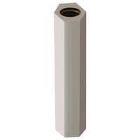 Essentra Components HSM3-6.4-15-1 Hex Standoff,Thrd Fem/Fem,Wht,15MM Spc