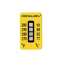 OMEGA TL-4-250-10 4 Point Non-Reversible Temperature Label (280 °F)