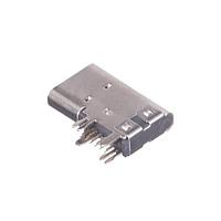 Amphenol Commercial Products 12402054M611A USB Type C Connectors USB2.0, Type C, Upright, Dual DIP