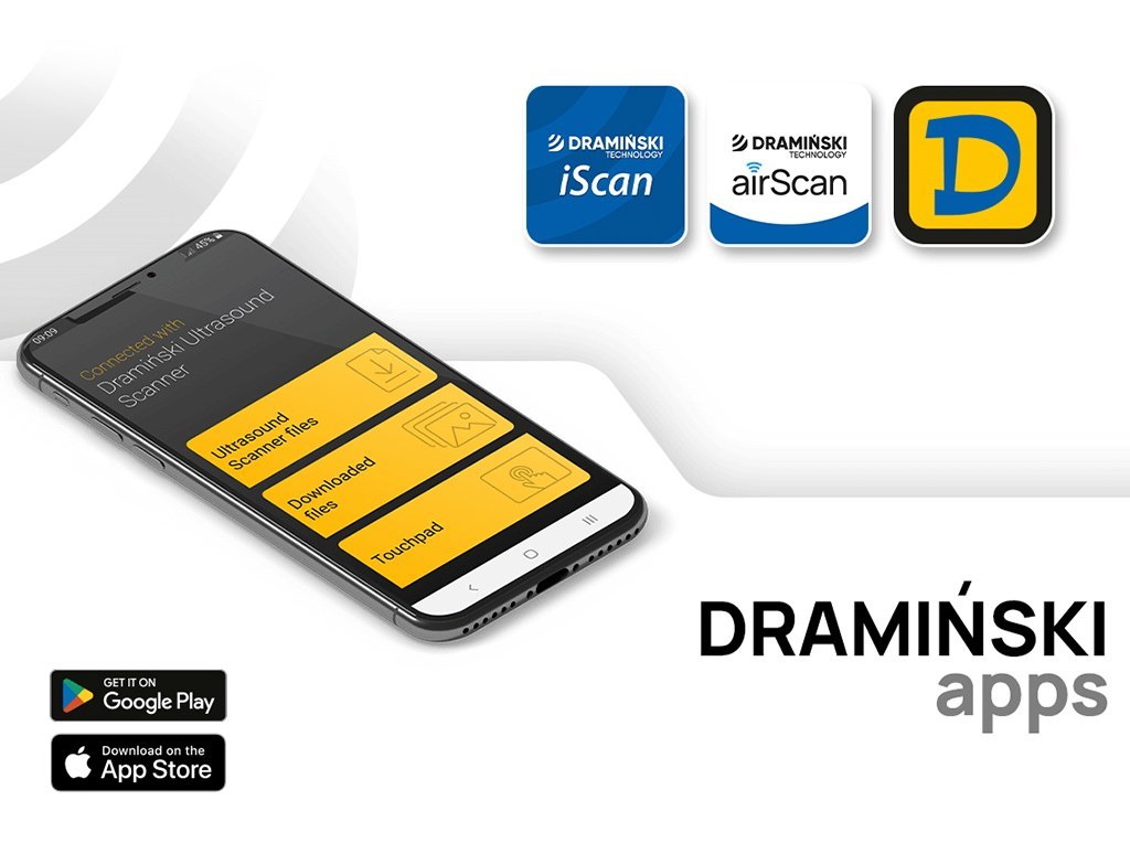 Draminski portable veterinary ultrasound app compatibility overview