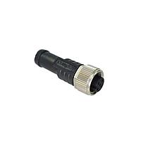 Amphenol LTW MSAS-12BFFM-SL8D01 Sensor Cables / Actuator Cables M12 Circular Metric Connector, A Code, Metal, 1.5A, 12 pins, Female Connector, Female Contact, Straight, Screw Thread, Overmolded, Length 1000mm, IP68 / IP69K