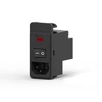 Corcom - TE Connectivity PSJS0SS60 Inlets 6A SINGLE FUSE SNAP IN MOUNT