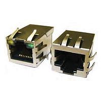Abracon ARJ11B-MBSAI-A-B-EMU2 Magnetic Jack RJ45 10/100 Base-TX 1x1 Right Angle N/A Through Hole