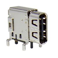 Kycon KUSBX-SL2-CS1N24-B-TR USB Type C Connectors Upright USB 3.2 Gen 2 TypeC 24 Pins