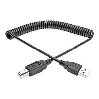 Tripp Lite U022-010-COIL USB Cables / IEEE 1394 Cables Hi-Speed USB 2.0-USB B Coiled A-B M/M 10'