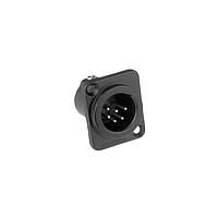 Amphenol Audio AC6AMDZBBULK XLR Connectors 6 pole male audio cable connector. Black finish, Machined Contacts, Solder bucket. Bulk Packaging