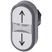 SIEMENS A6X30137835 Flat Button TWIN PUSHBUTTON. WHITE. WHITE