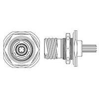 Raychem - TE Connectivity 1738916-4 Rack & Panel Connectors RECPT PCB MT JAM NUT N KEY SZ9