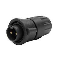 Switchcraft W6380-2PG-311W Standard Circular Connector Mini-Con-X Cable End, 2-pin #16, Male, Crimp, Bulk