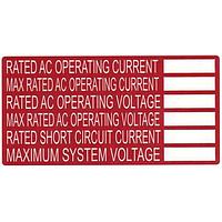 HellermannTyton 596-00240 Solar Label AC RATING LABEL 50/RL