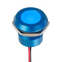 APEM Q22Y5ABXXB12E Indicators BLU LED 12VDC 22mm Anodized, Wire