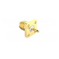 Amphenol RF 901-1GA200000AE Connectors 3/8 4Hole Flng Gold Mech, Solder Cup