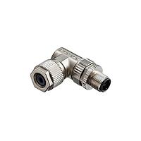 Amphenol LTW MSAS-03BMMB-SR7001 Sensor Cables / Actuator Cables M12 Circular Metric Connector, A Code, Metal, 4A, 03 pins, Male Connector, Male Contact, Right Angle, Screw Thread, Screw-in, Field Installable, F4.0 - F8.0mm, IP67 Mated