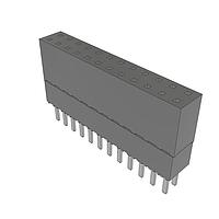 Samtec ESW-112-48-S-D Stackthrough .100" Elevated Socket Strip