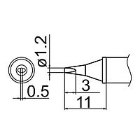 HAKKO T12-WD12 Soldering Tip