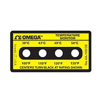 OMEGA 4A-A-100 Non-Reversible, Four point Horizontal Temperature Label (130 °F)