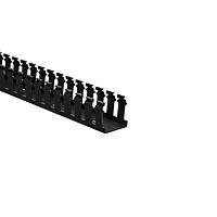 HellermannTyton 181-22020 Slotted Wall Wiring Duct Slotted Wall Wiring Duct, 2" x 2", Non-Adhesive, PVC, Black, 120ft/Carton