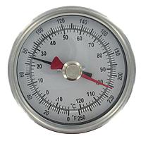 Dwyer BTM39011D Bimetal Thermometer - Max/Min for Industrial Use - Stem Lengths 2.5-12 in (140 °F, 1/2 in, NPT Male, 9 in)