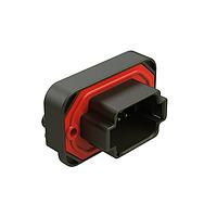 Amphenol SINE Systems AT13-08PB-BM02 Connectors RA Flng Mnt PCB Rcpt 8POS Blk Gld Cont B