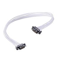 Harwin M80-FC31005F2-0300F2 Rectangular Cable Assemblies 5+5 Pos. Female DIL 26AWG Cable Assembly, 300mm, double-end, Jackscrews