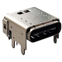 Adam Tech USB-C40-S-RA-CS5A-A-EH-BK USB Type C USB 4.0 Type C Connector, Edge Hang, 40Gbps