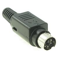 Kycon KMDLAX-8P-KPPSR Connectors 8P MINI DIN CBL PLUG 6.35mm dia StrRf